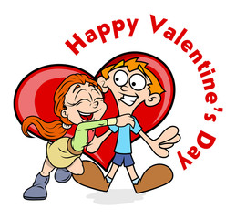 Happy Girl Hugs to Her Boyfriend