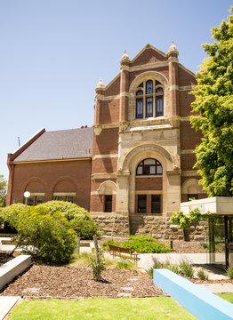 Side view of Western Australian Museum building in Perth