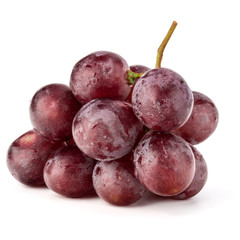 Red grape berry bunch isolated on white background cutout