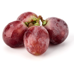 Red grape berry bunch isolated on white background cutout