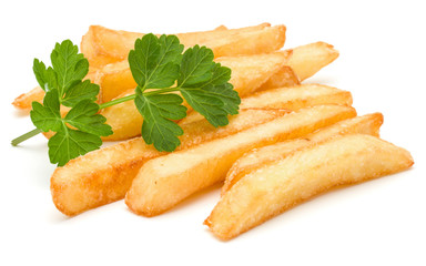 French Fried Potatoes isolated on white background