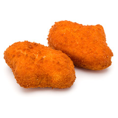 Crispy Chicken nuggets isolated on white background