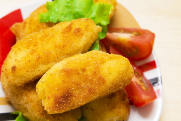 Croquettes on the plate