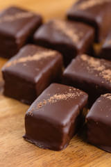Chocolate souffle candy bird's milk