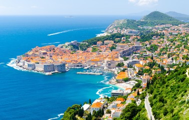 Obraz premium amazing view of Dubrovnik old town, Dalmatia, Croatia