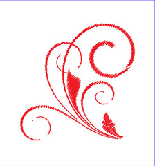 Scribble Christmas Floral Element