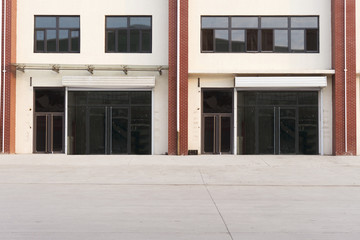 Modern buildings in the street