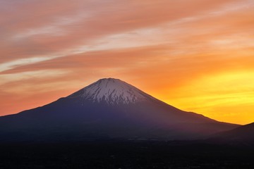 夕焼け富士