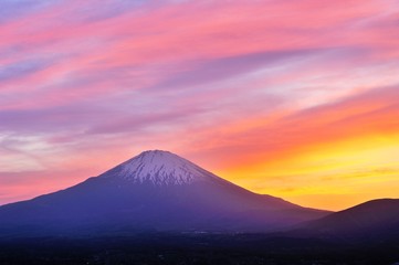 夕焼け富士
