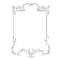 Vector baroque of vintage elements for design. 