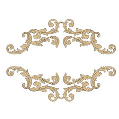 Vector baroque of vintage elements for design. 