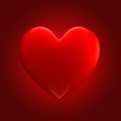 Red Glossy Heart o need background