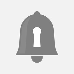 Isolated bell with a key hole