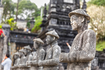 Obraz premium Tomb of Khai Dinh emperor in Hue, Vietnam. A UNESCO World Heritage Site