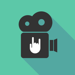 Long shadow camera with a rocking hand