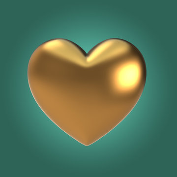 Gold Heart Shape