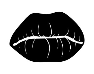 lips closed cartoon  vector symbol icon design. Beautiful illustration isolated on white background
