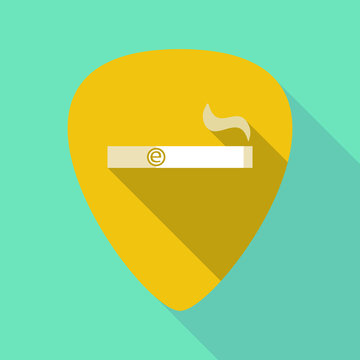 Long shadow plectrum with an electronic cigarette