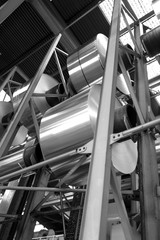 aluminum foil coils stacked
