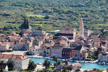 View to Starigrad, a town at Hvar island