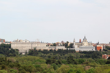View to the historical center of Madrid from Casa de Campa 