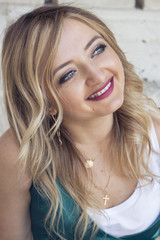 Fashion portrait of young beautiful woman.
