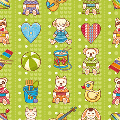 Child toy seamless pattern. Design element