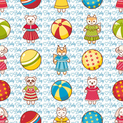 Child toy seamless pattern. Design element