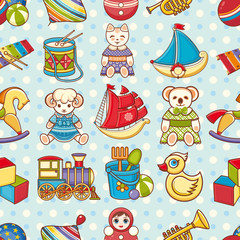 Child toy seamless pattern. Design element