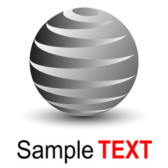 Logo business 3D sphere, vector symbol.