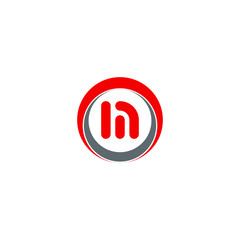 Fototapeta premium m letter in circle logo design