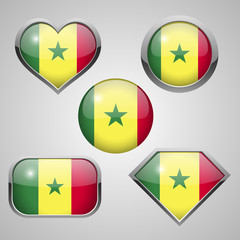 senegal flag icons theme. vector illustration