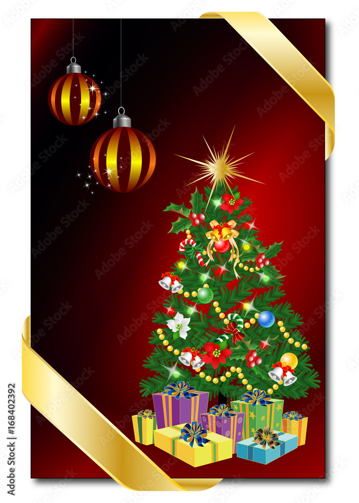 Poster merry christmas and happy new year