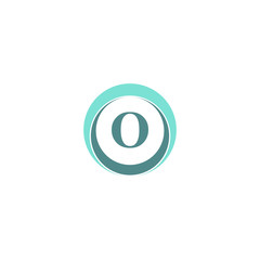 o letter in circle logo design