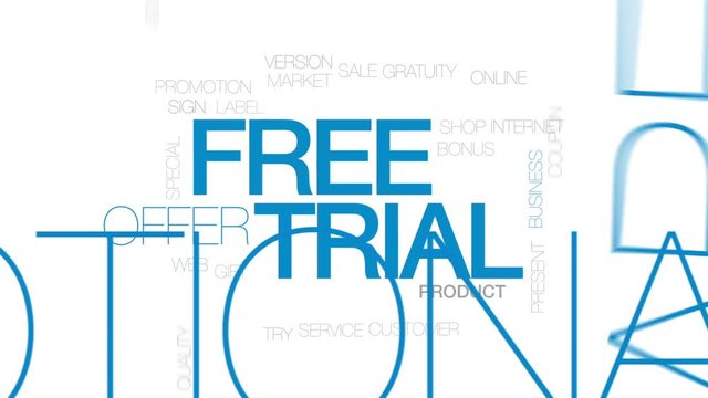 Free trial animated word cloud, text design animation. Kinetic typography.