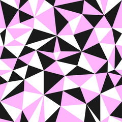 Fototapeta na wymiar Style Female Geometric Seamless Pattern From Triangles