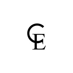 ce letter initial logo design