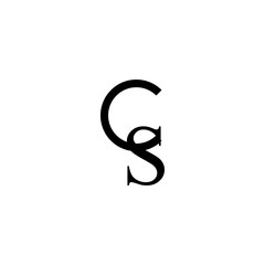 cs letter initial logo design