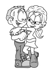 Cartoon Couple Characters