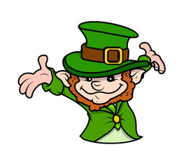 Happy Leprechaun Gesturing