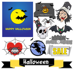 Spooky Halloween Vector Elements