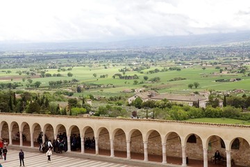 Obraz premium Panorama of the plain of Assisi, Italy