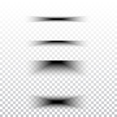 Transparent realistic paper shadow effect set. Web banner.
