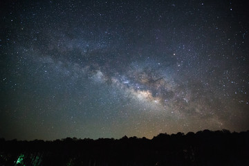 clearly milky way galaxy with stars and space dust in the universe at phitsanulok in thailand.