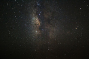 Close-up of Milky way galaxy with stars and space dust in the universe