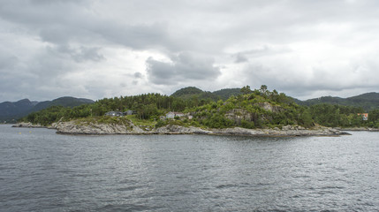 Fototapeta na wymiar Norway. The shores of the Lysefjord