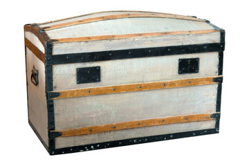 Wooden Chest Worn and Aged