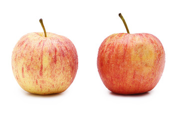 two apples isolated on white background