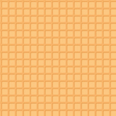 Belgium square waffles seamless pattern, pastel colors, golden crust dough abstract background. Vector
