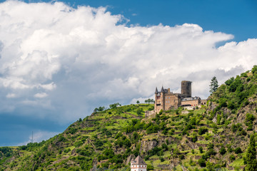 Katz Castle at Rhine Valley near St. Goarshausen, Germany